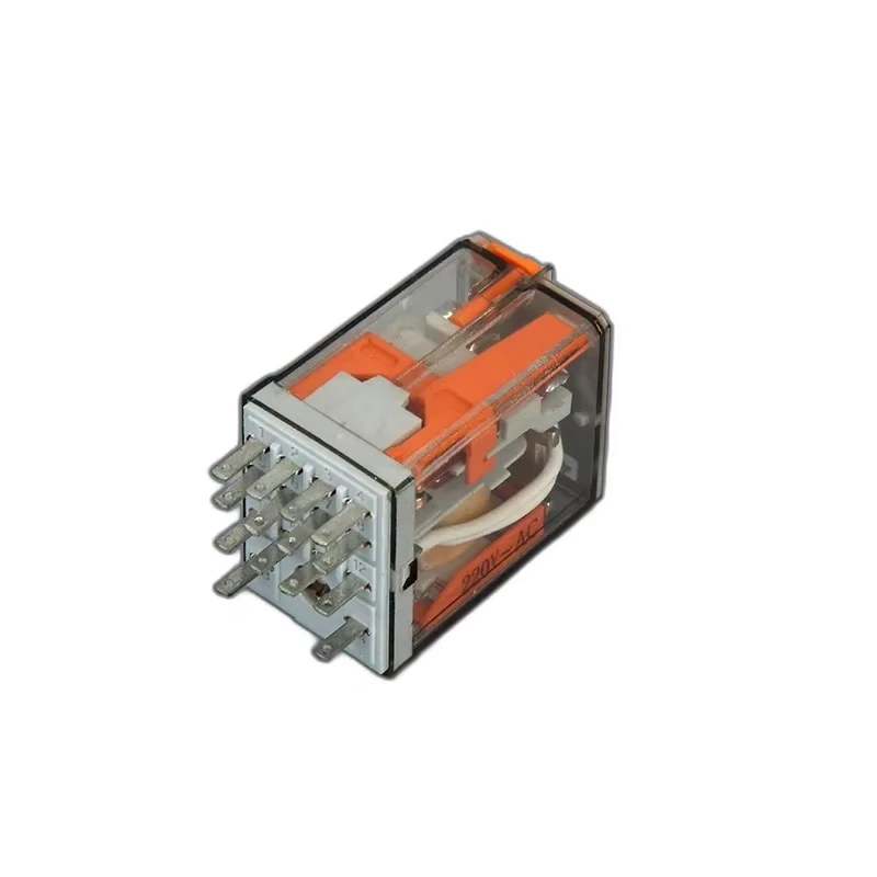 QIANJI 55.02 14-Pin General Purpose Relay Coil 4-Co 4-PDT Electromagnetic Relay with DC 24V 14-Pin General Purpose Relay