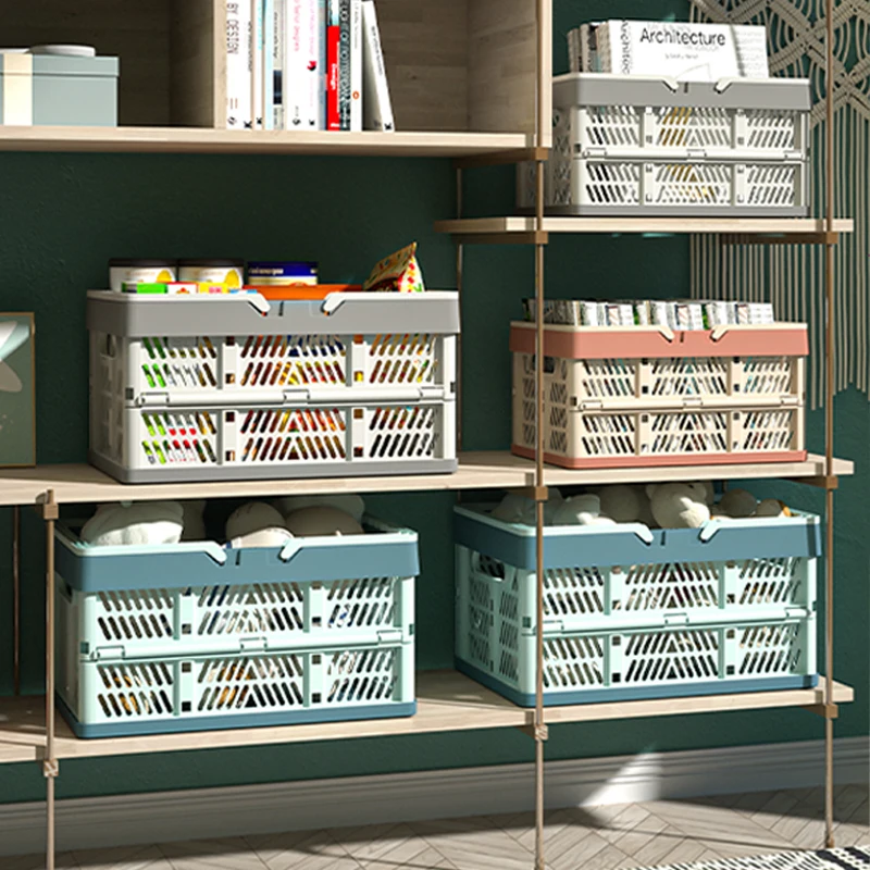 Multi-functional Household Foldable Picnic Basket Sundries Snacks Storage Organizer Basket Collapsible Container