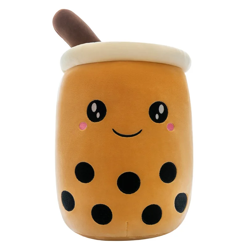 New cute Boba plush toy  simulated fruit milk tea cup pillow  large pearl milk tea  doll - gift