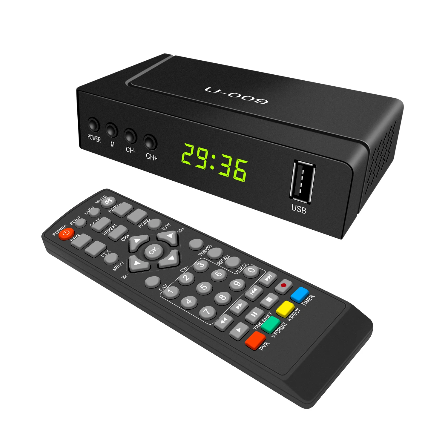 Indonesia Market DVB-T2 Full HD 1080p TV Receiver with EWS Set top box