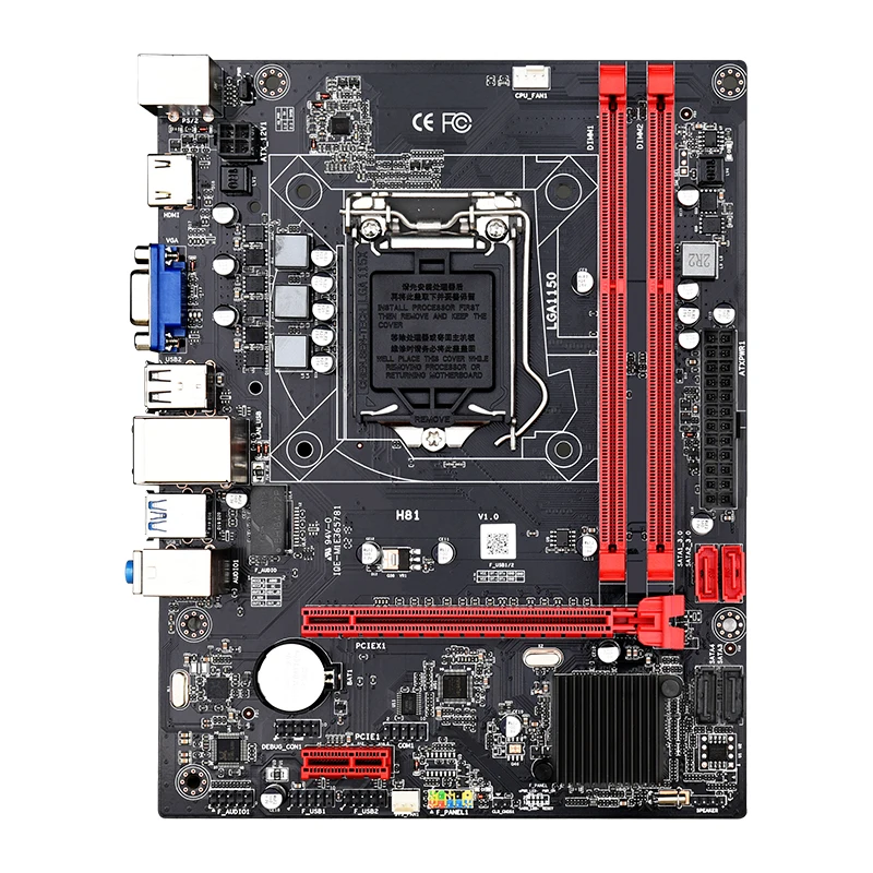 Материнская плата ddr3 Lga1150, Игровая плата H81 с поддержкой процессора i3, i5, i7, ОЗУ до 16 Гб