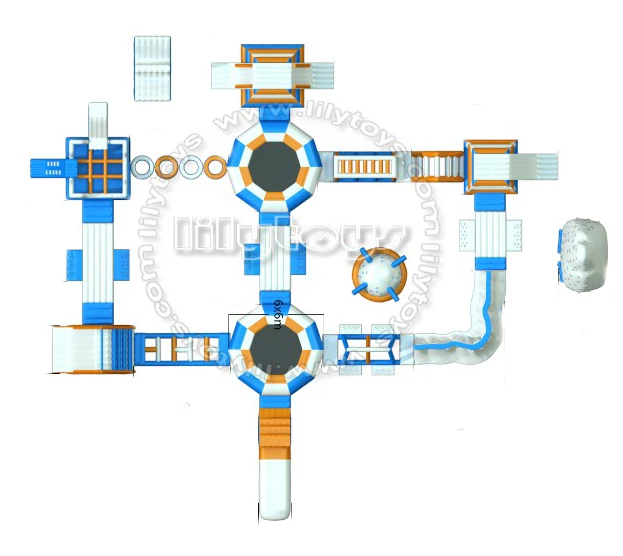 Lilytoys 3 years warranty inflatable water park equipment water park inflatable floating lake inflatables