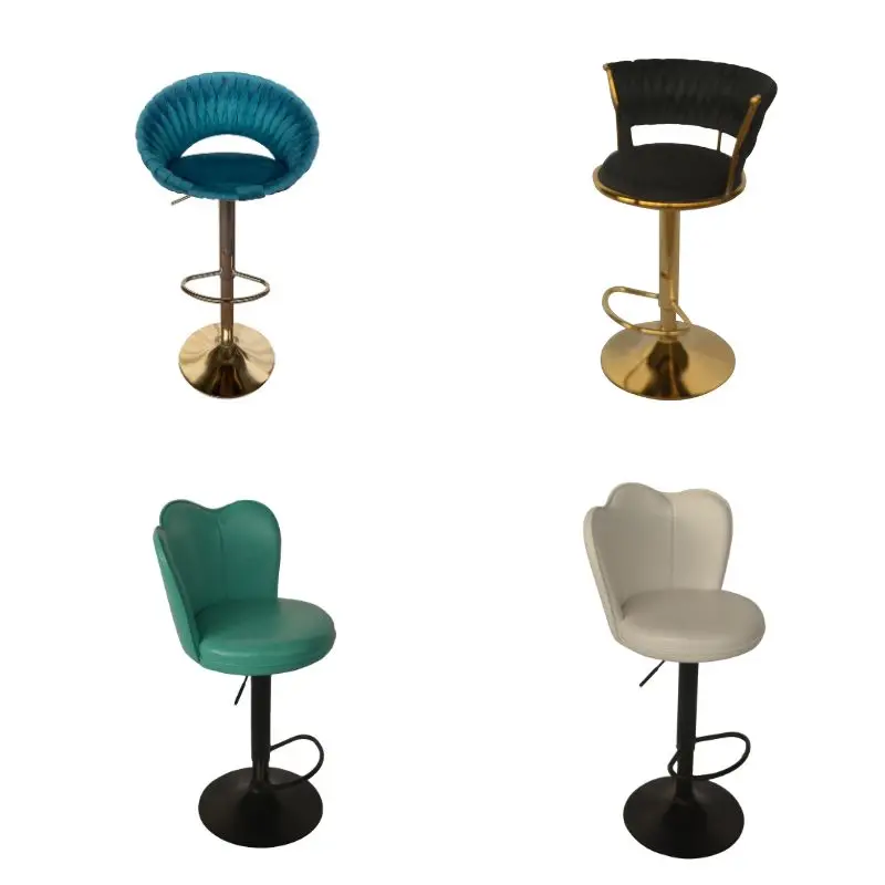 Commercial Leather Swivel Bar Stools With Back And Metal Bar Stool Base For Night Club Bar Chair