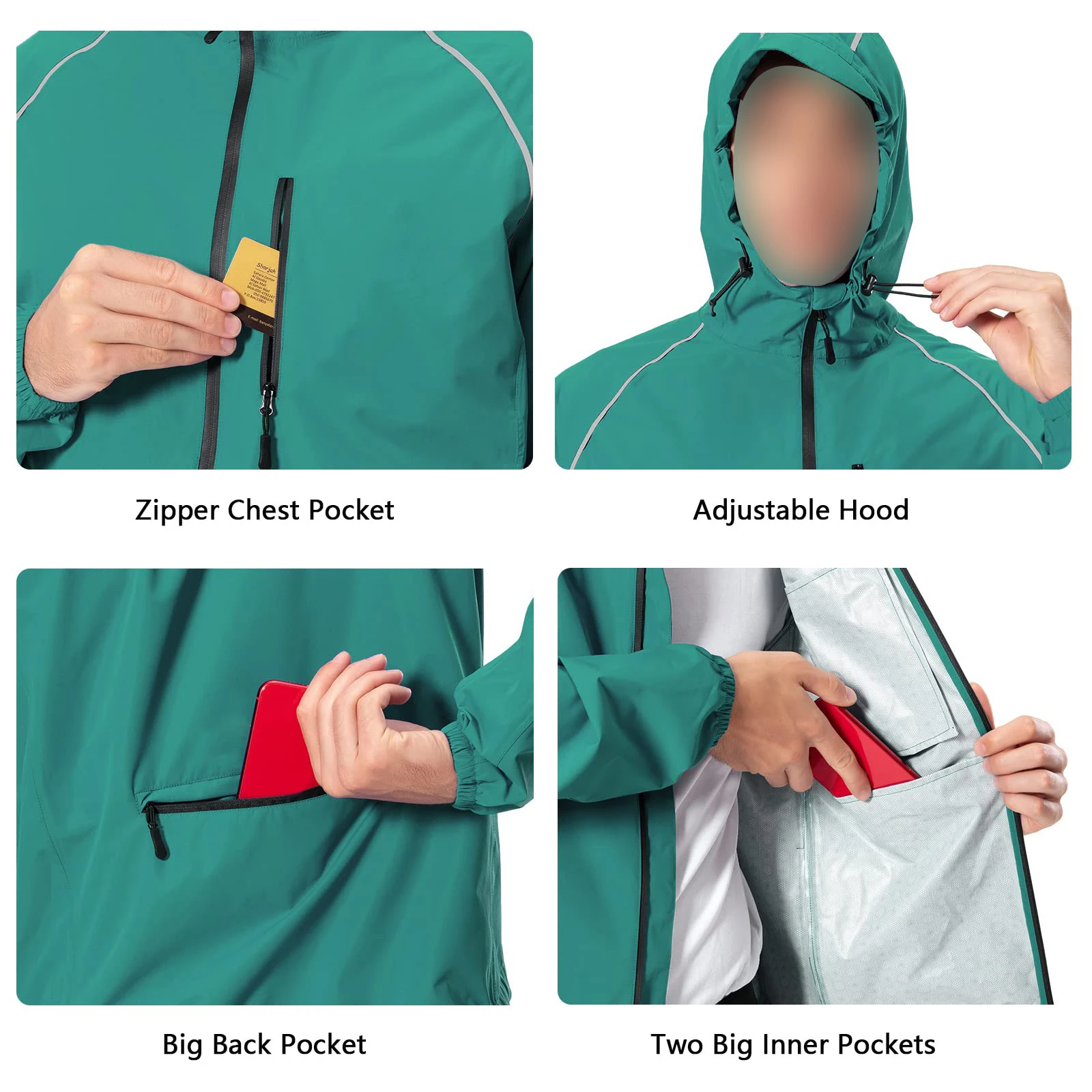 Apparel Manufacturers Light Outdoor Jacket Waterproof Cycling Bike Rain Outerwear Hiking Windbreaker Raincoat Packable Jackets