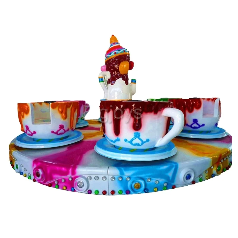 New Design Outdoor Children Like Rides Fairground Attraction Rotary Coffee Cup with Trailer Amusement Park