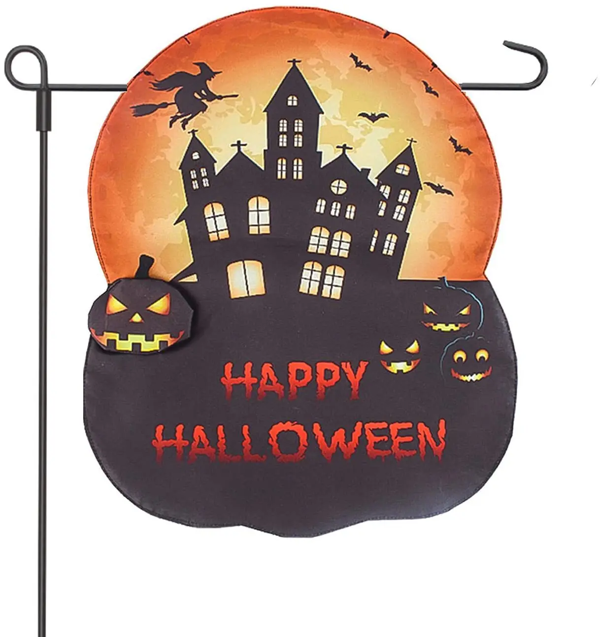 Halloween Festivals Garden Flag Scary Pumpkins Spooky Bats Decorations Vertical Double Sided House Flags For Home Yard