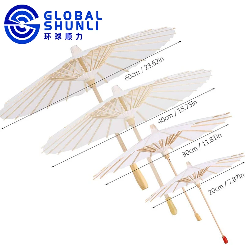 Small Paper Parasol Umbrellas DIY  Mini Umbrella Small White Parasol Umbrella for Crafts and Photo Props