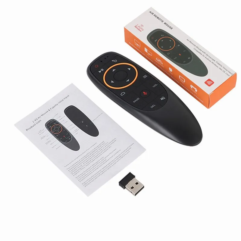 G10 G10S Air Mouse Voice Control 2.4G USB Receiver G10s with Gyro Sensing Mini Wireless Smart Remote for Android TV BOX