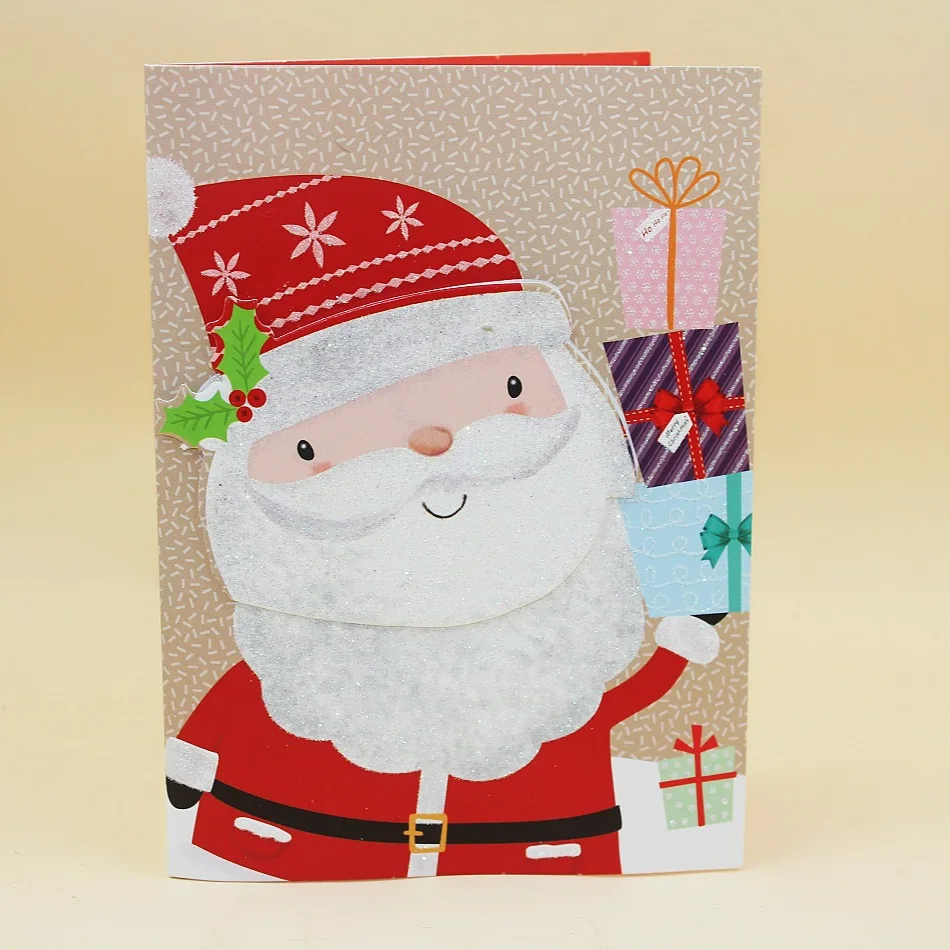 Greeting Cards With Envelope Custom Printing 5 x 7 Inch Folded Holiday Greetings Christmas Cards