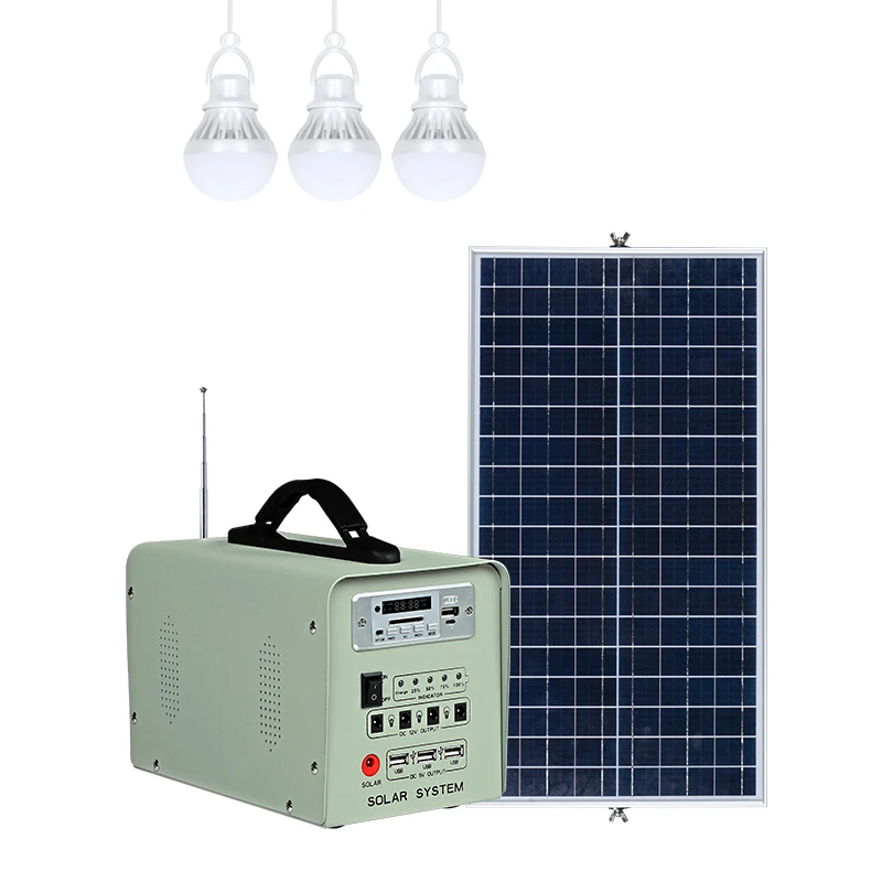 Solarthon Capacity Battery Solar Power Panel For Home Metal Pc Portable 30w 40w 50W Off Grid Solar Energy System