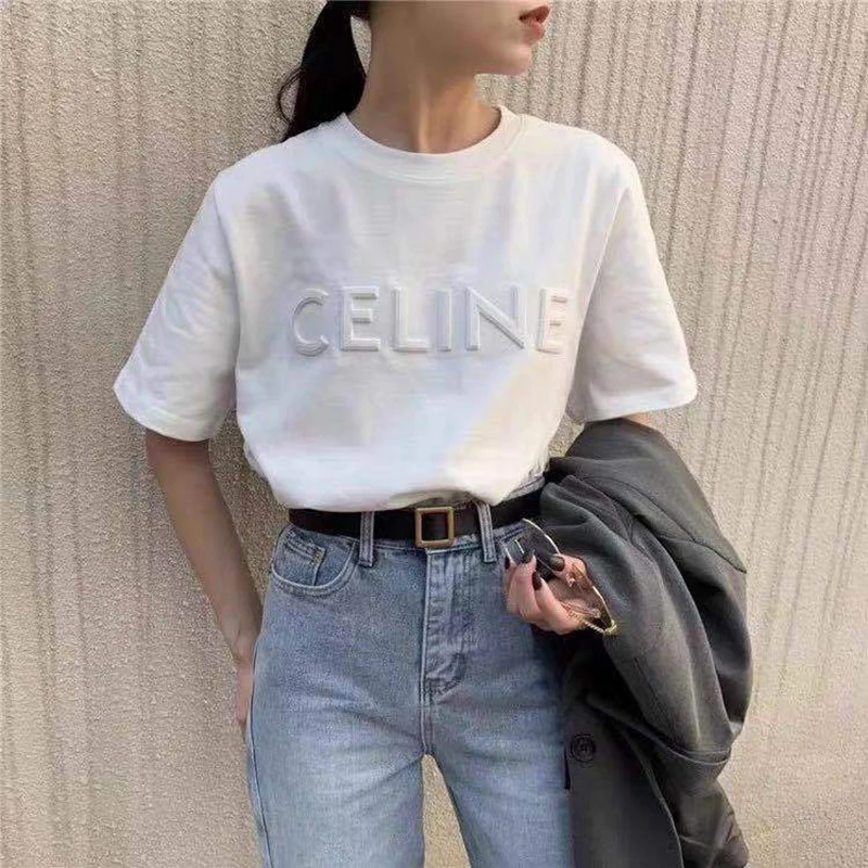 
2020 Apparel T-shirt Women Short Sleeve Casual Plain Shift Loose Tee Tops Bulk Clothing Female Summer Oversized Tee Shirt 
