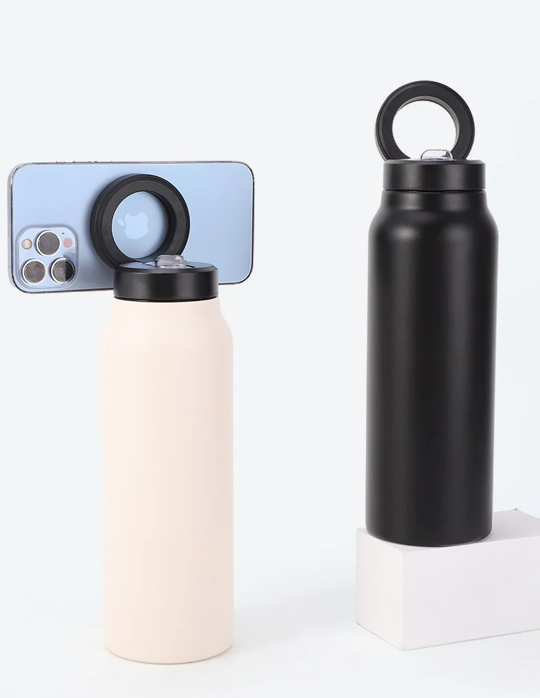 2024 Top Seller AMZ 720ml/25oz 304 Metal Vacuum Insulated Water Bottles Phone Magnet Magsafe Thermos Office Cup Drink Giveaways