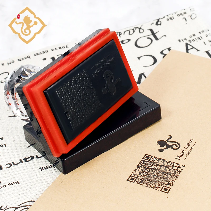 Business Stamp Photosensitive Ink Flash Foam Stamp Office Black Plastic Office Rectangle Office Stamp