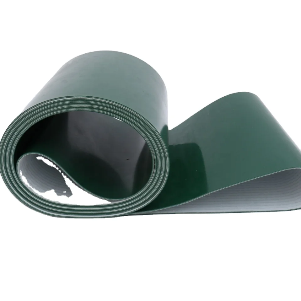 1200mm flat pvc green conveyor belt manufacturer for automatic packing machine and for chicken feeds processing