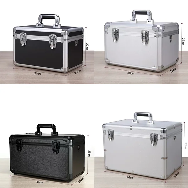 Waterproof Shockproof Aluminum Carry Case Box Empty Locking Case with Metal Handle for Storage OEM & ODM Supported