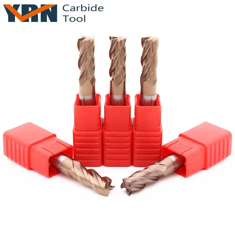 Wholesale CNC Cutting 3mm 4mm Solid Carbide Square Milling Cutter HRC55 End Mill