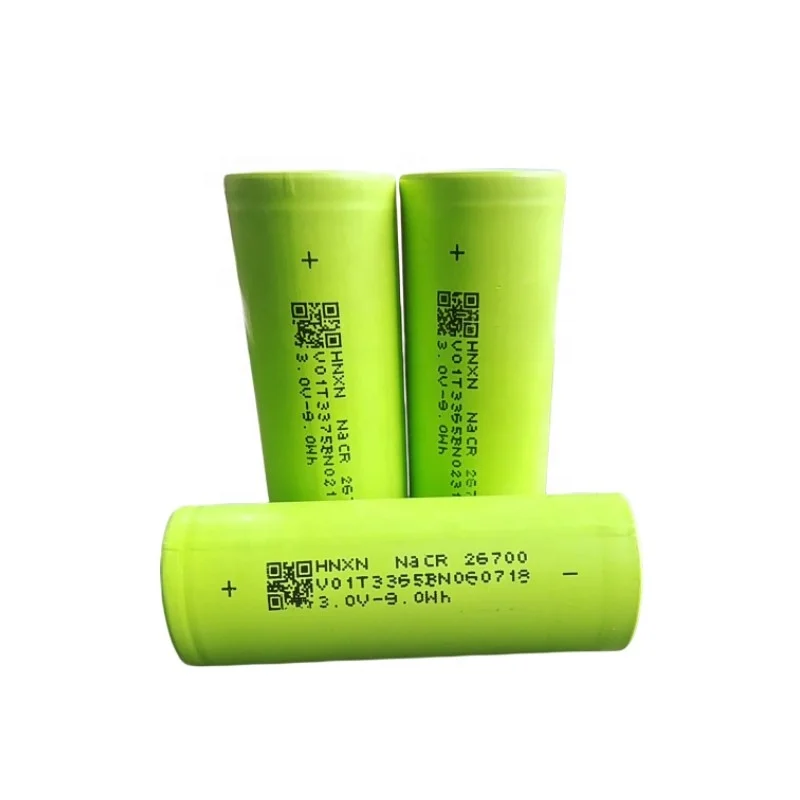 Over 4000 Cycles Na ion Battery Cell Cylindrical Sodium Ion Battery 26700 3.0v 3.1v 3000Mah 3200Mah For Street Lamp