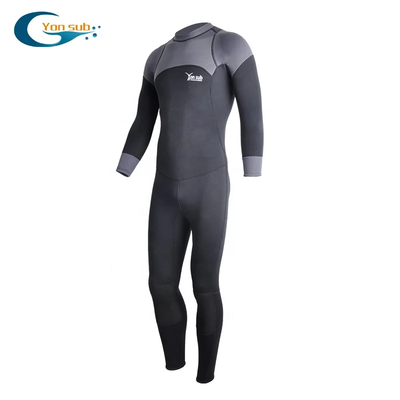 Professional 3mm Long Sleeve Waterproof One Piece Diving suit Neoprene Wetsuit with Back Zipper for Adult