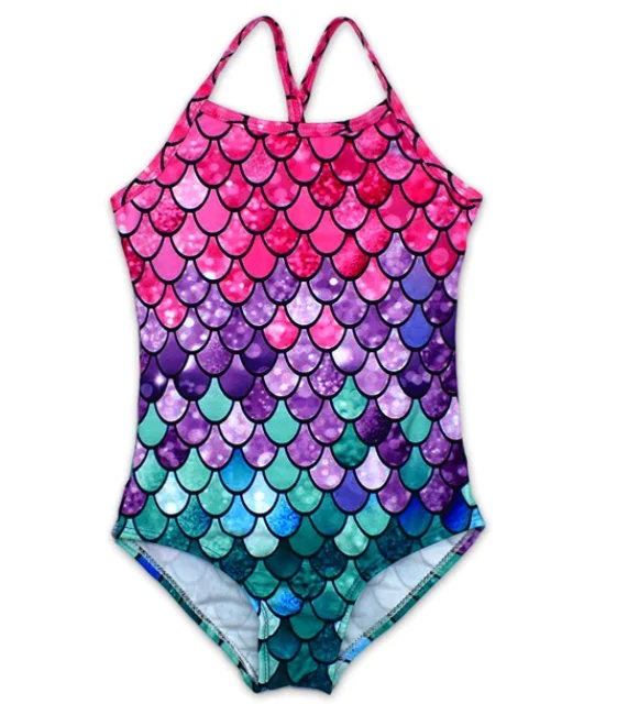 2022 kids swimwear kids bikini for little girls milk silk customized sequin swimsuit kids