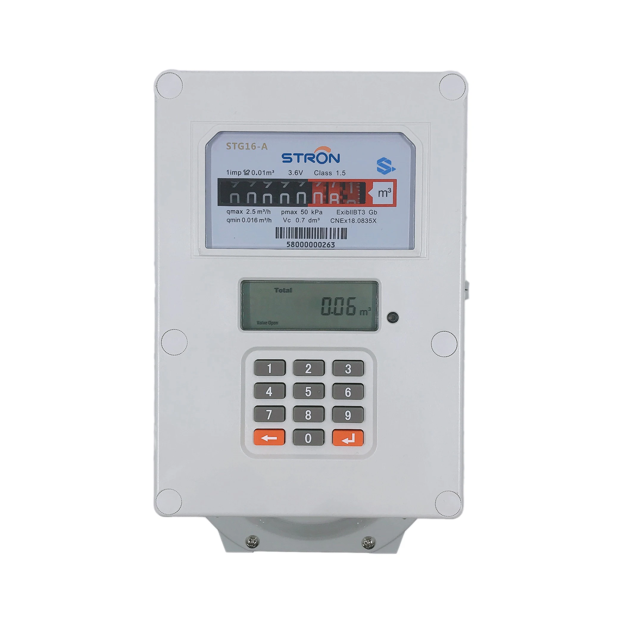  STS Standard Split Keypad Magnetic Field Protection Prepaid Gas Meter with LORA-RF Module and AMI