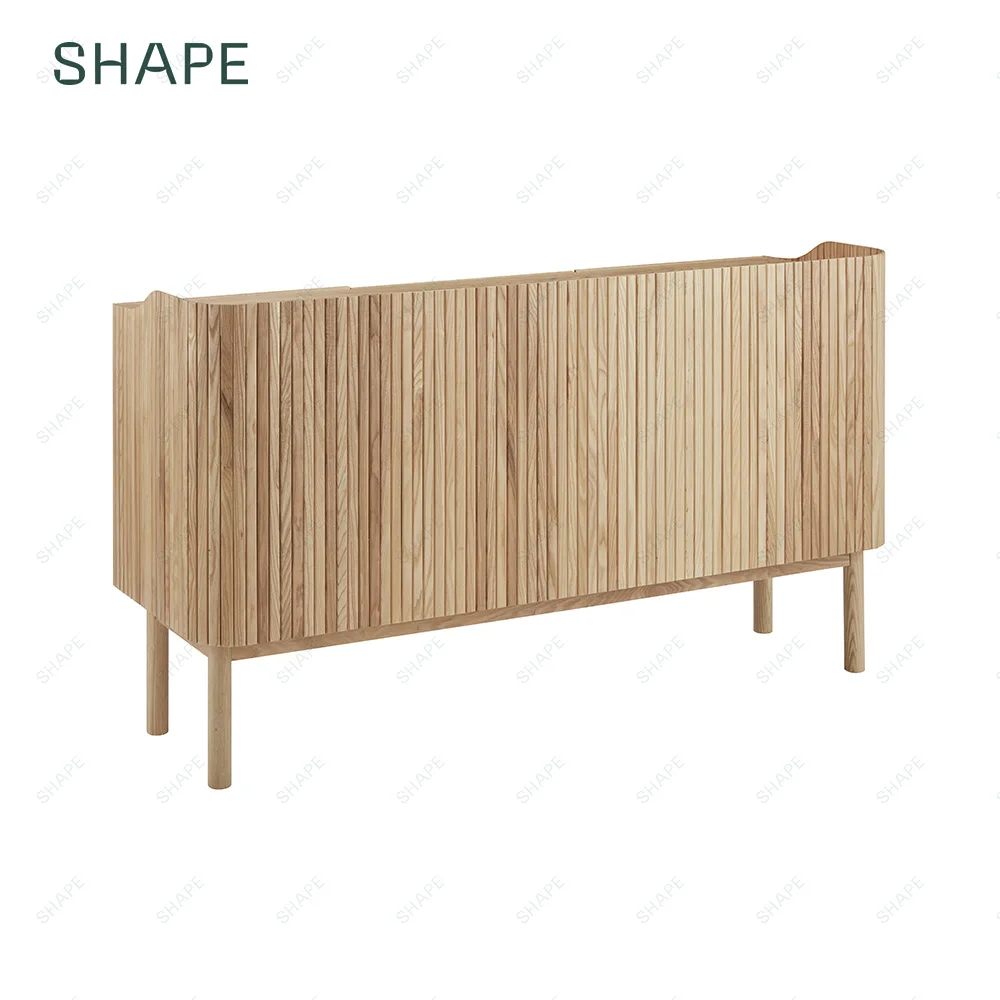 2022 современный роскошный шкаф-сервант из фанеры и твердой золы с двумя дверями и тремя ящиками