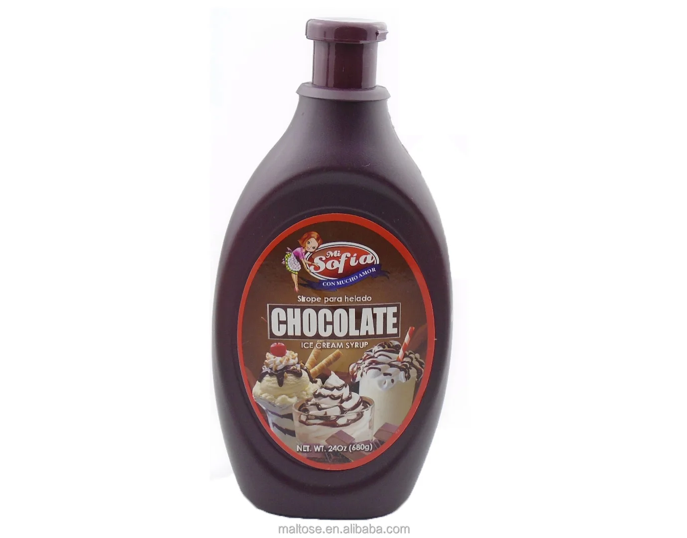 Chocolate ice cream topping with rich and mellow aroma