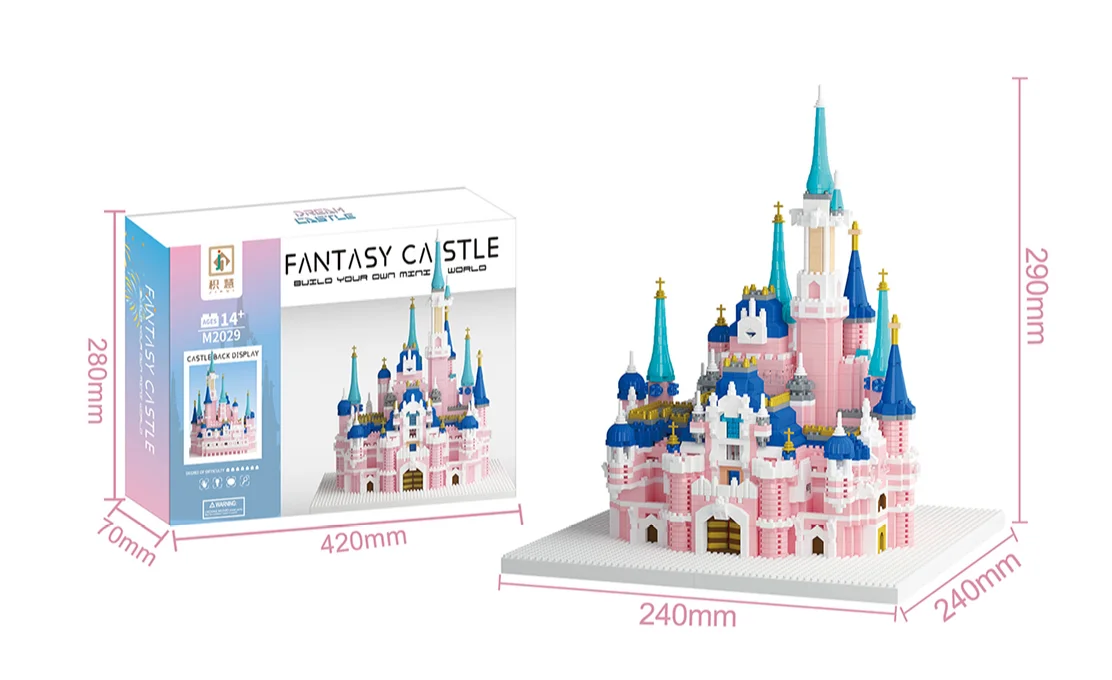 2800 Pcs Princess castle building block set assembly house building brick toys diy micro blocks good birthday gifts for girls