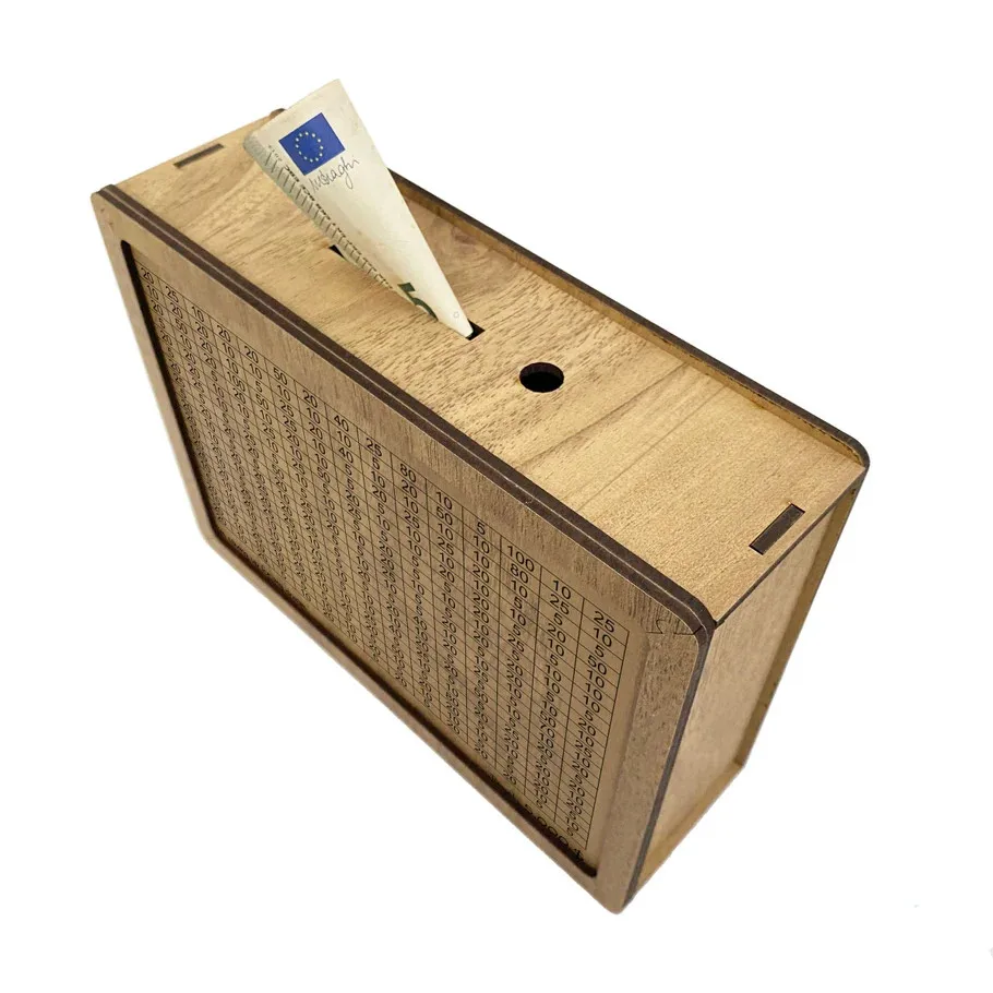 Laser cut wooden Target Piggy Money Banks for Gifts