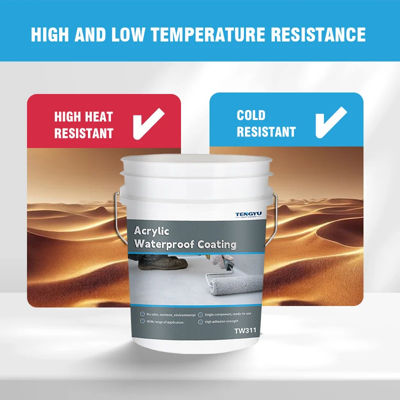 Прозрачный акриловый водонепроницаемый покрытие акриловая смола Эластомерное крыши для цементной стены и краски