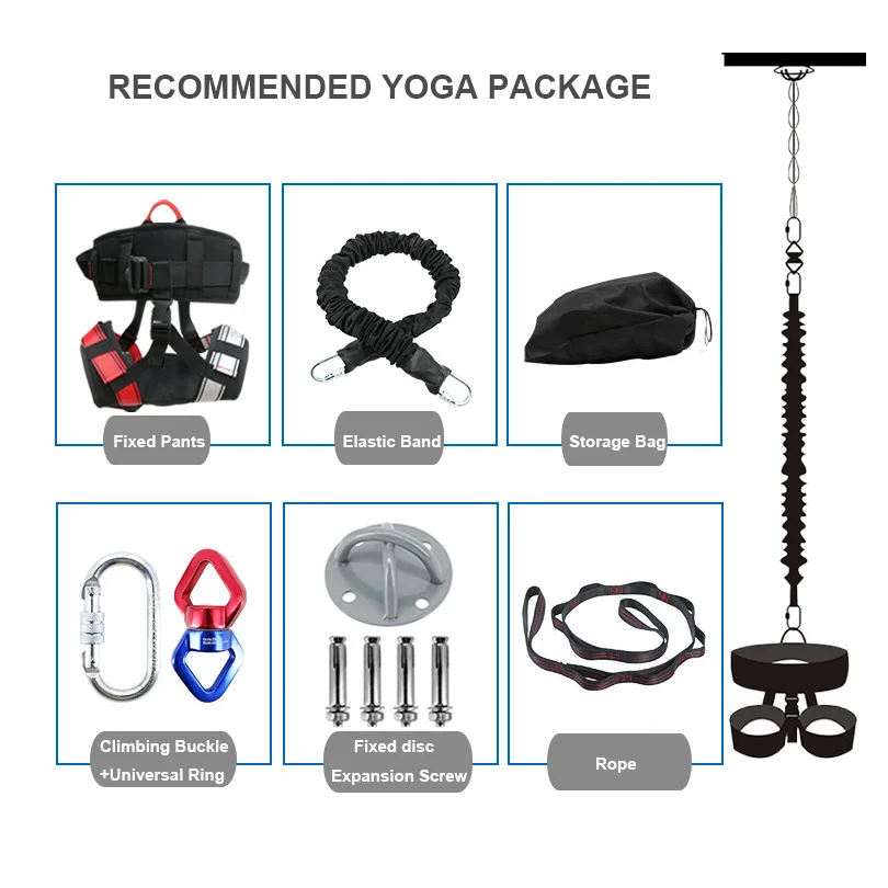 90kg Wholesale customized Flying Magic vitality belt Air Yoga Hanging bungee dance jumping bungee yoga dance