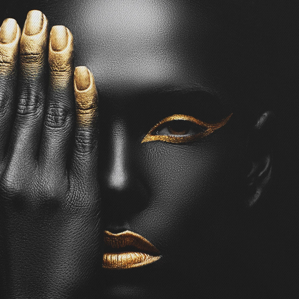 Home goods Artwork African American black women portrait art canvas prints