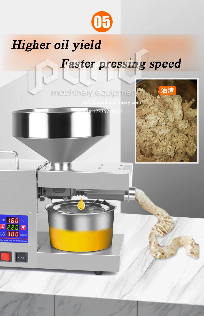 6~9kg/hr automatic seed oil mill coconut oil press machine rapeseed oil extraction machine
