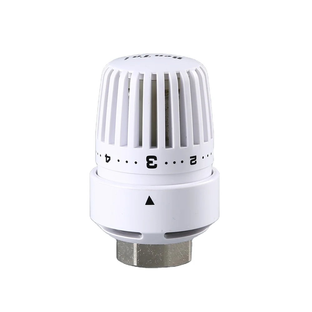 thermostatic radiator valve head with liguid sensor for water home heating system or TRV