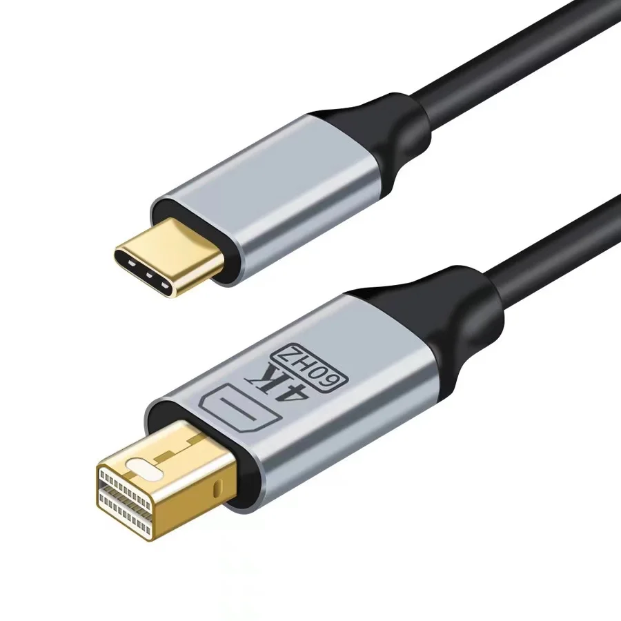 1.8M HD cable TYPE-C to HD audio and video cable 4K@60HZ Mobile phones, tablets, laptops can be connected to a monitor projector