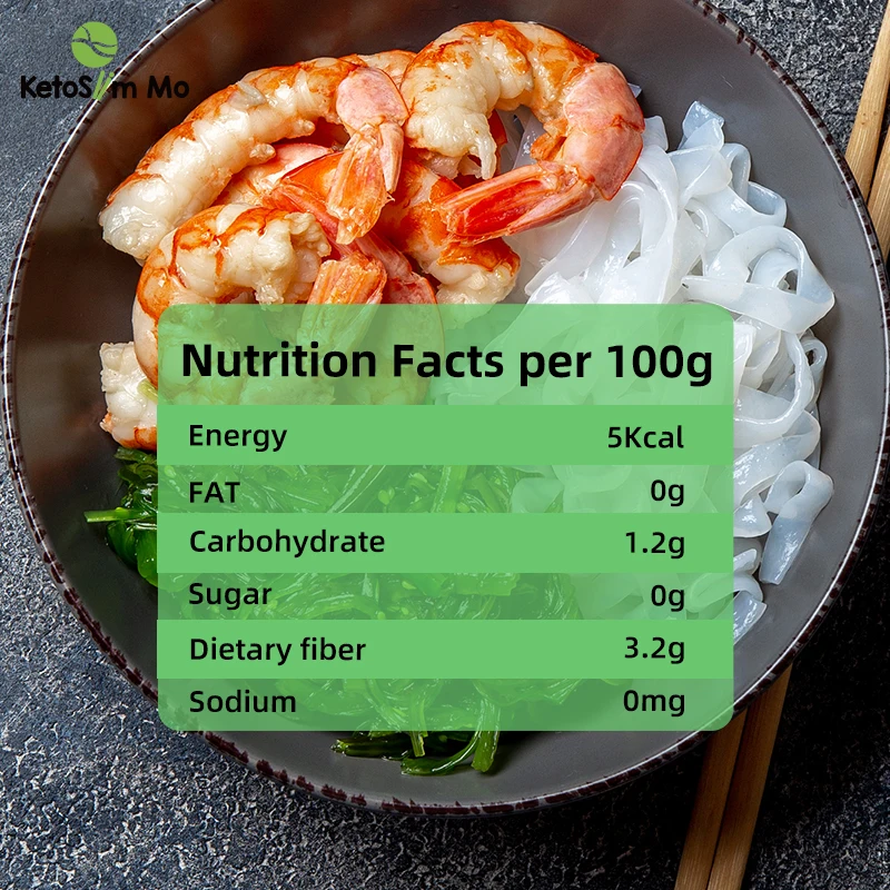 Ketoslim Mo Keto Precooked Food Flavor Shirataki Pasta Box Noodles Weight Lose Fettuccine
