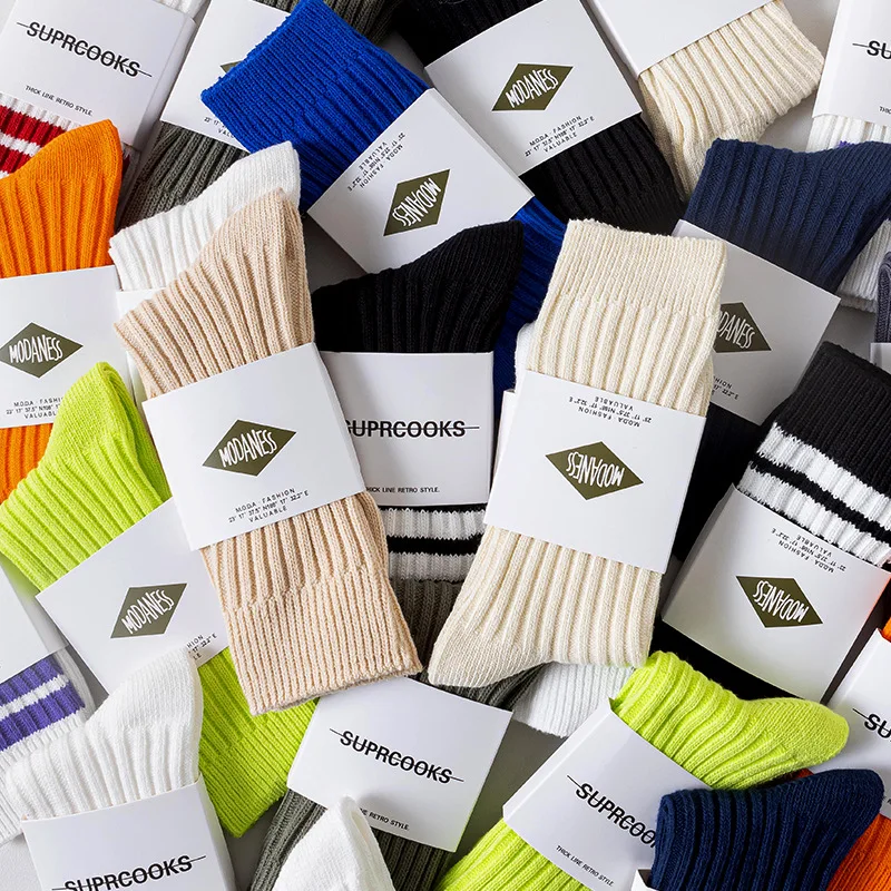 Jingwen wholesale adult colorful fashion knitted  Cotton Socks
