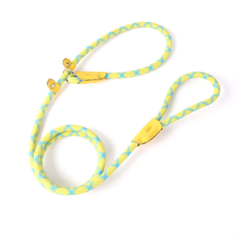 Extremely Durable Dog Slip Braid Rope Leash , Mountain Climbing Rope Dog Lead , P Shape Dog Slip Lead and Collar Rope