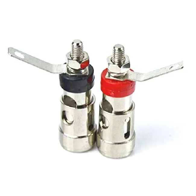 LEITE Amplifier Terminal Connector Binding Post Push Quick Type -Binding Post Spring Loaded Press Subwoofer Basket Terminal