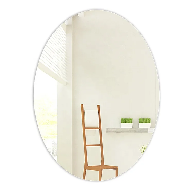 Frameless safety decorative wall mirror vinyl back film furniture mirror for bathroom