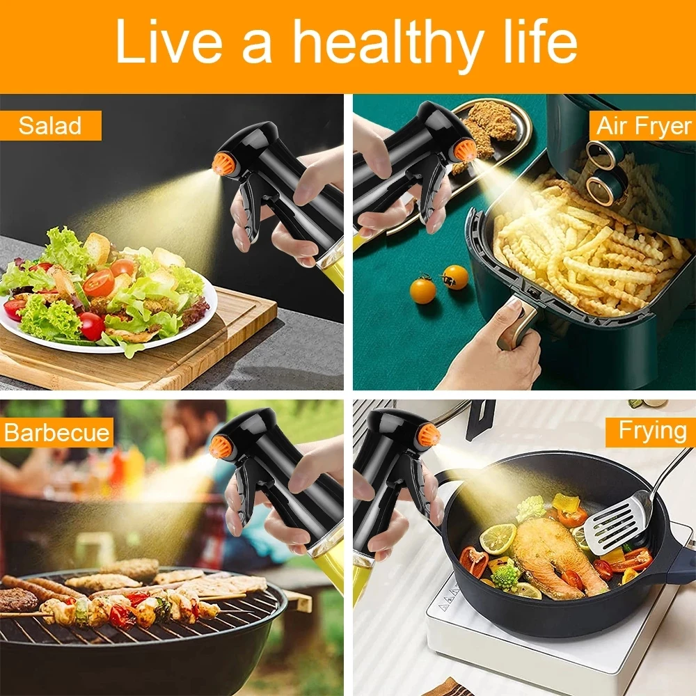 Kitchen Gadgets Accessories For Salad BBQ Roasting Refillable Olive Oil Dispenser Spray Versatile Vinegar Spritzer Bottle