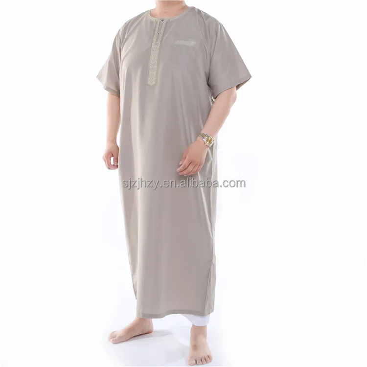Wholesale Islamic Clothing Men Thobe Arab Dubai Thawb Muslim Dress Abaya Kaftan dress Jubba Jubah
