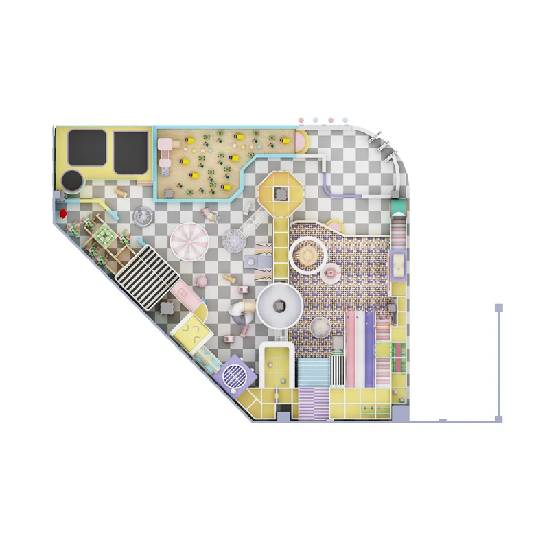 New Design Commercial Toddler Mcdonalds Playground Equipment with Indoor Plastic Playground and Maze