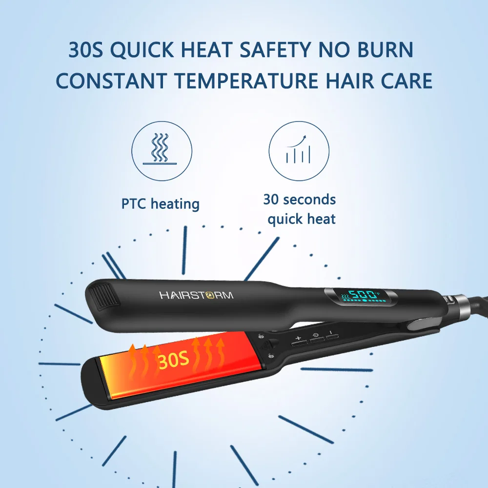 Профессиональный быстрый нагрев портативный нано-титановый утюжок для волос выпрямитель 480 градусов индивидуальная этикетка плоские утюги