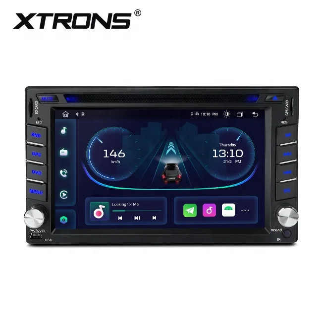 XTRONS 2 din touch screen Android car DVD player for Nissan qashqai patrol navara with Wireless CarPlay