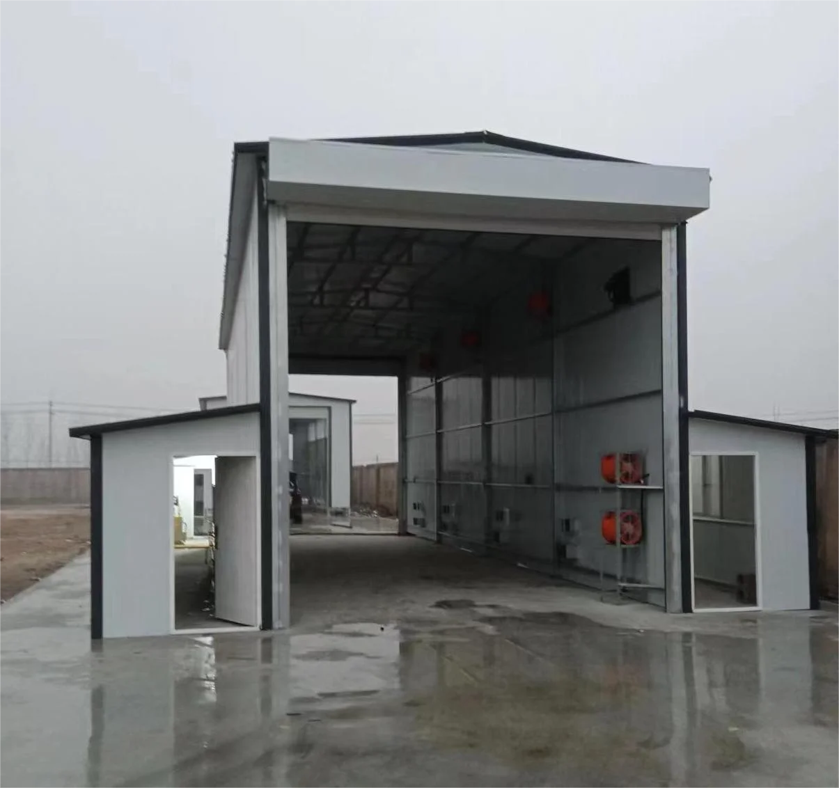 Post Cleaning Vehicle Drying Disinfection Car Drying Shed for Access to Livestock Buildings