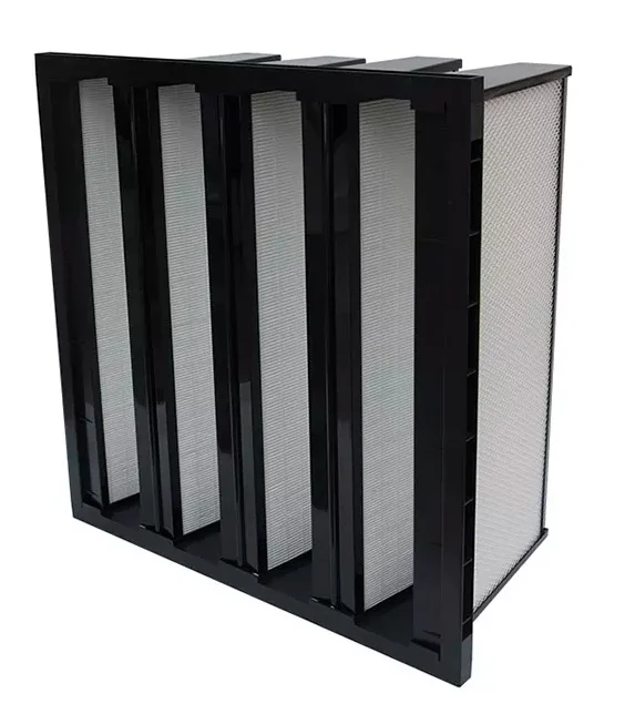 Plastic Frame Combined V Bank Hepa Air Filters For Cleanroom