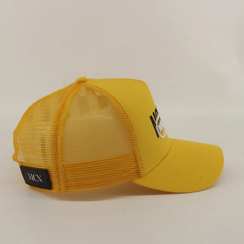 Fashion Sports Adjustable Baseball Cap Snapback Hats Custom Flat Bill 3D Puff Sublimation Print Mesh Foam Trucker Hat