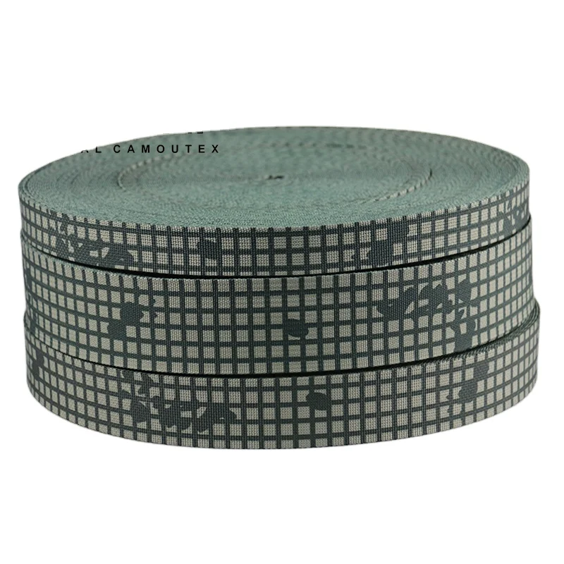 Nylon camouflage color nylon webbing Tape 25mm 38mm 50mm for bag and backpack
