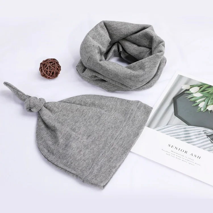 Очаровательный и эластичный комплект шапки и шарфа с узлом для детей идеальный реквизит для фотосъемки