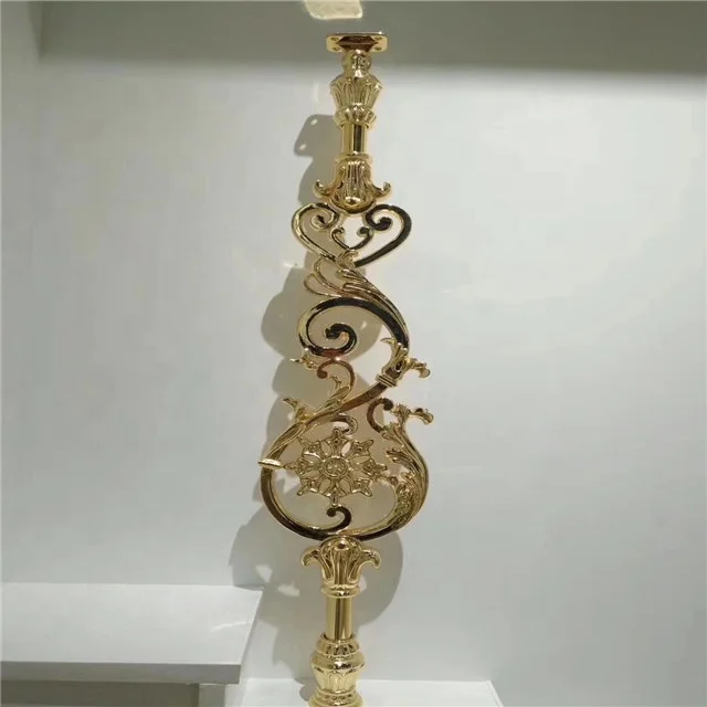 May Popular Luxury Real Brass Original Color Stair Railing Design